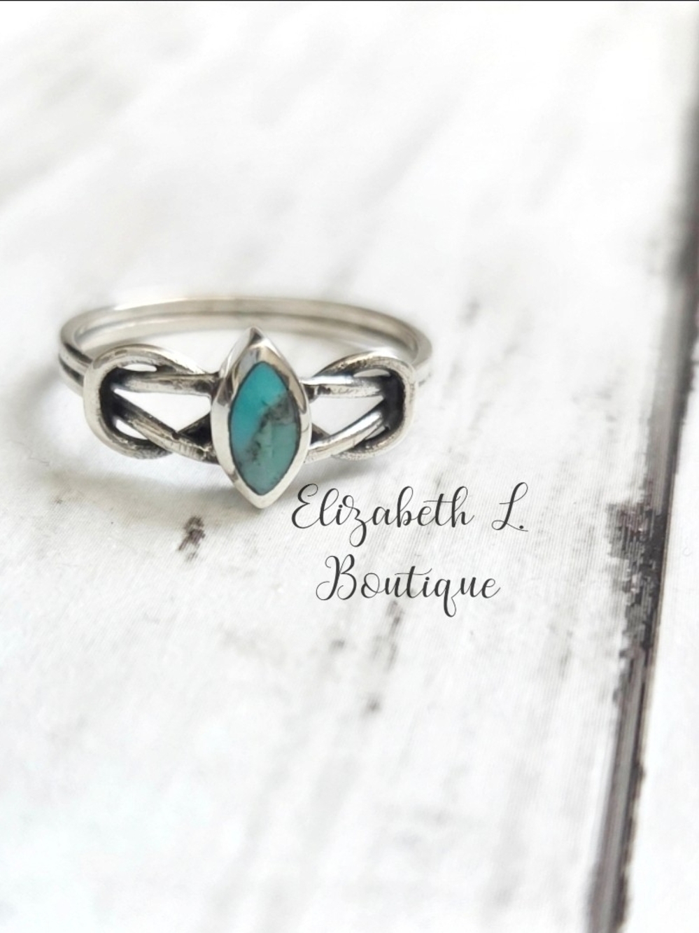 925 Sterling Silver Genuine Turquoise Ring Boutique New!